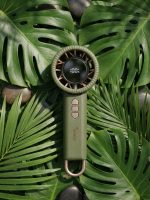High Speed Rechargeable Turbo Fan Portable Handheld Powerful Mini Hand Fan with Flashlight, Digital Display for Home and Travel - Image 4
