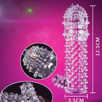 Magic Spiked Set Adult Product clear Crystal Condom -1pcs
