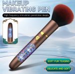 2-in-1 Discreet Vibrator & Face Massager – Hidden in Stylish Makeup Brush Design for Private and Dual-Purpose Use (GOLDEN BRUSH) - Image 5