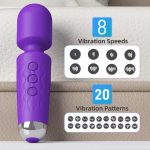 SANJIANKE Mini Vibration for Women, Sex Toy Vibrator Wall, 8 x 20 Modes, Massage Stick for Women Sex, Vibrator Small Dildo, Waterproof Clitoris Stimulator, for Sex Toy Couples, Extreme (Purple) - Image 2