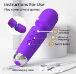 SANJIANKE Mini Vibration for Women, Sex Toy Vibrator Wall, 8 x 20 Modes, Massage Stick for Women Sex, Vibrator Small Dildo, Waterproof Clitoris Stimulator, for Sex Toy Couples, Extreme (Purple) - Image 3